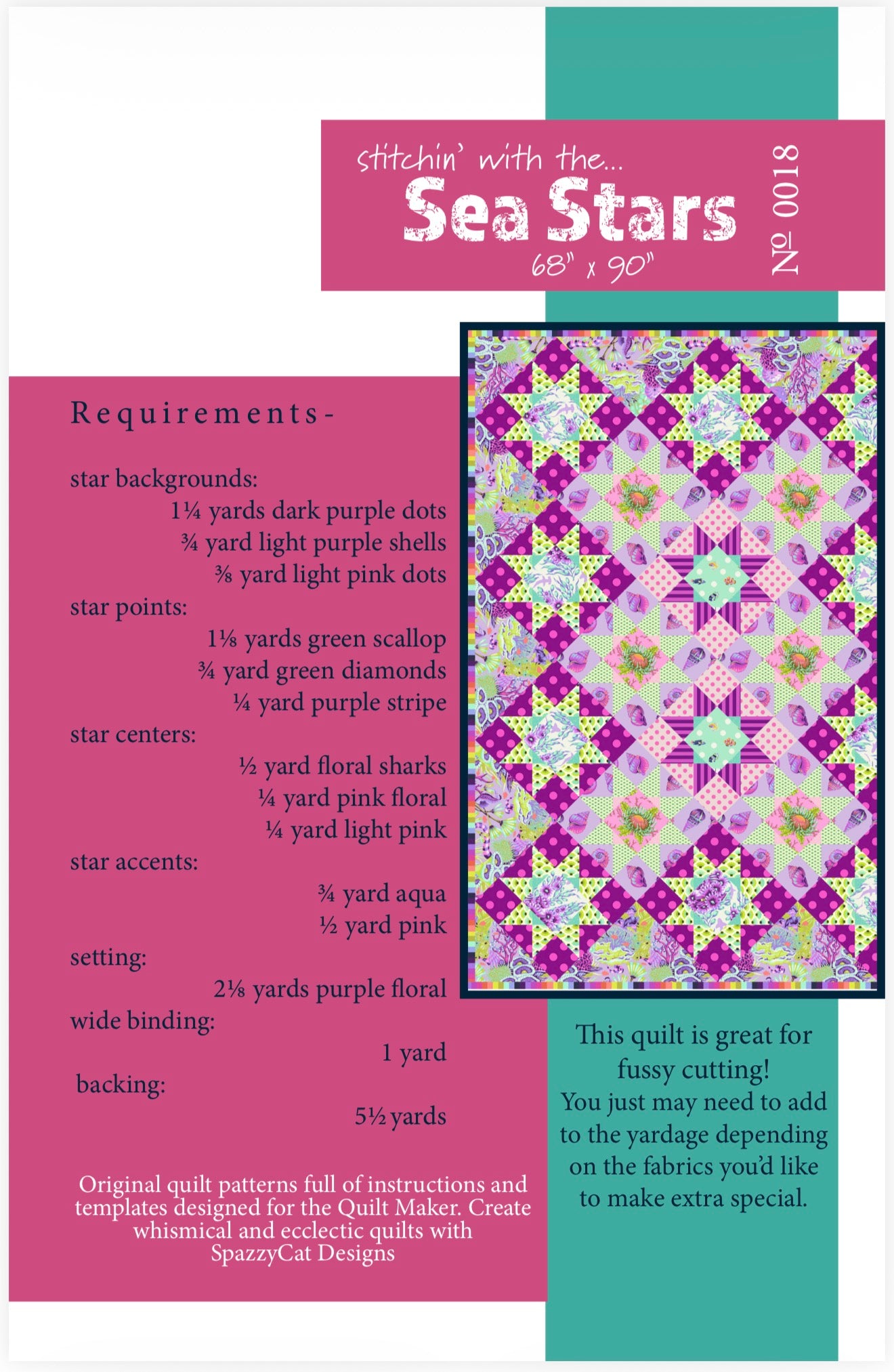 Sea Stars Digital Quilt Pattern